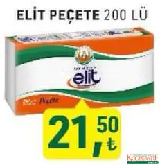 TARIM KREDİ ELİT PEÇETE 200'LÜ fiyat ve kampanya bilgisi